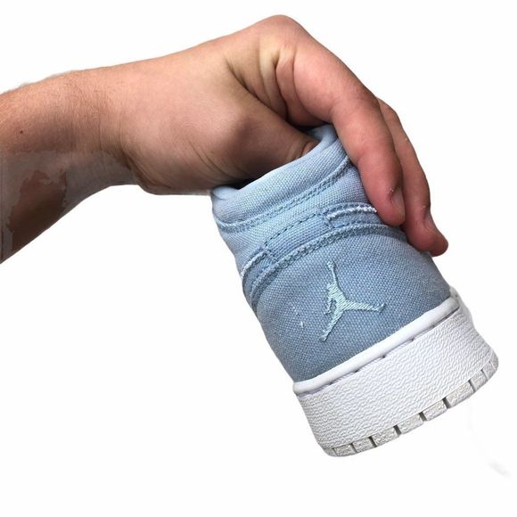 Nike Air Jordan 1 Mid 'Canvas Ice Blue' Size 6.5 - Picture 8 of 10